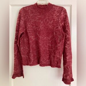 Anthropologie Red Women's Burnout Top, M